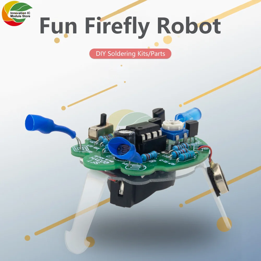 

Photosensitive mobile robot kit firefly DIY bulk tail breathing light fun electronic education training