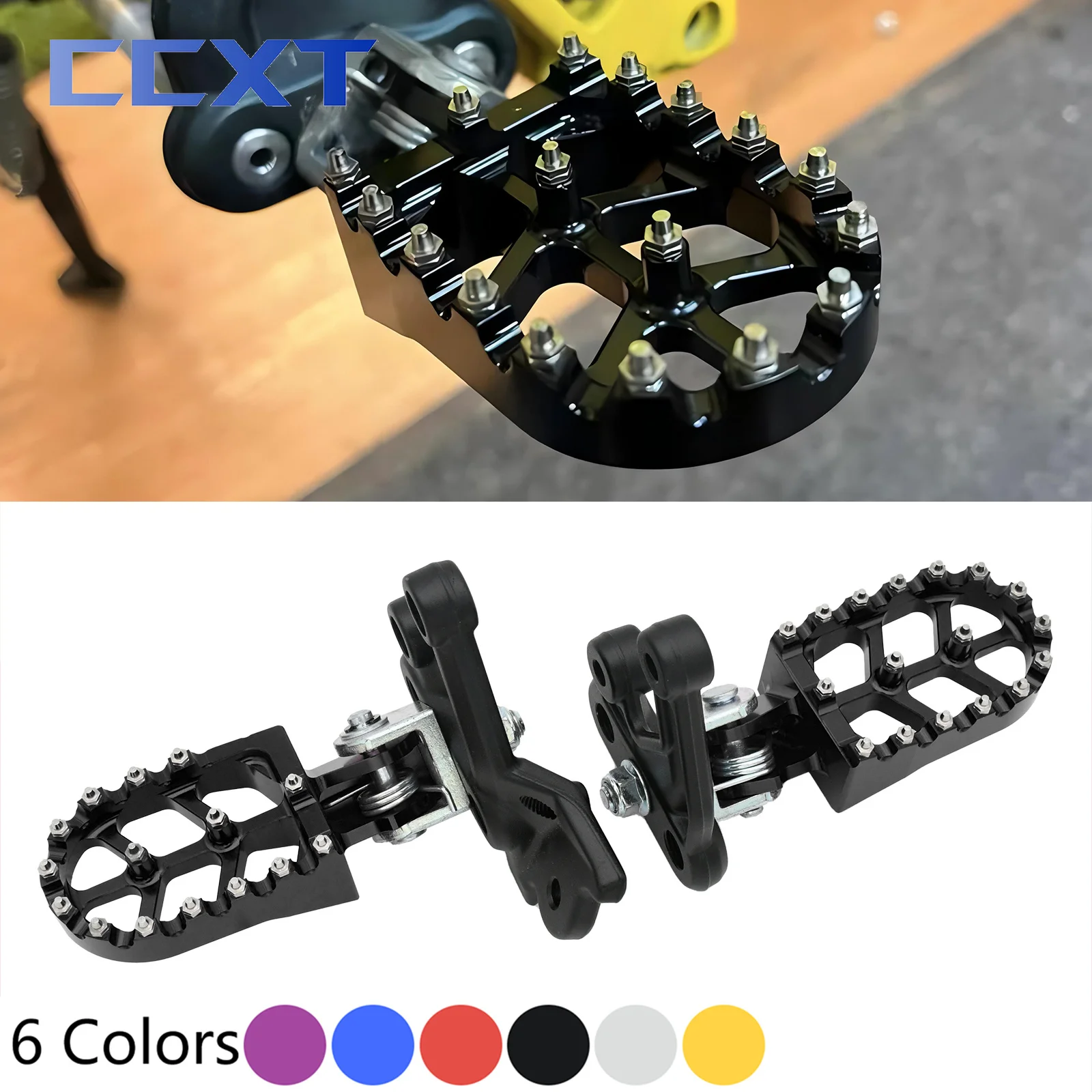 CNC Foot Pegs Rest Footpegs Foot Pegs Bracket For Sur-Ron Sur Ron Surron Light Bee X & Light Bee S Electric Motocross Universal