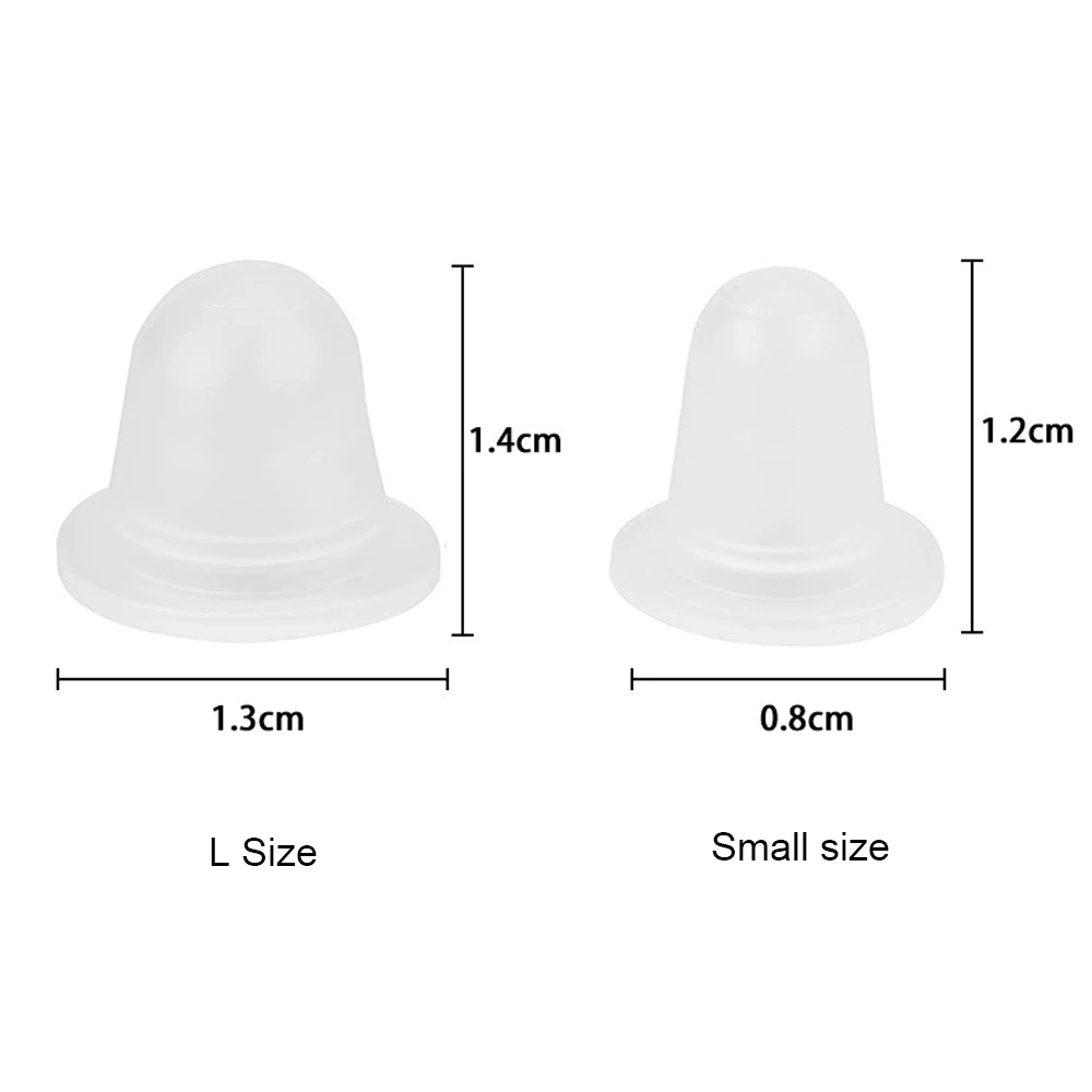 Disposable Tattoo Ink Cup Small &Big Size Silicone Permanent Tattoo Makeup Eyebrow Makeup Pigment Container Caps 100PCS U Types