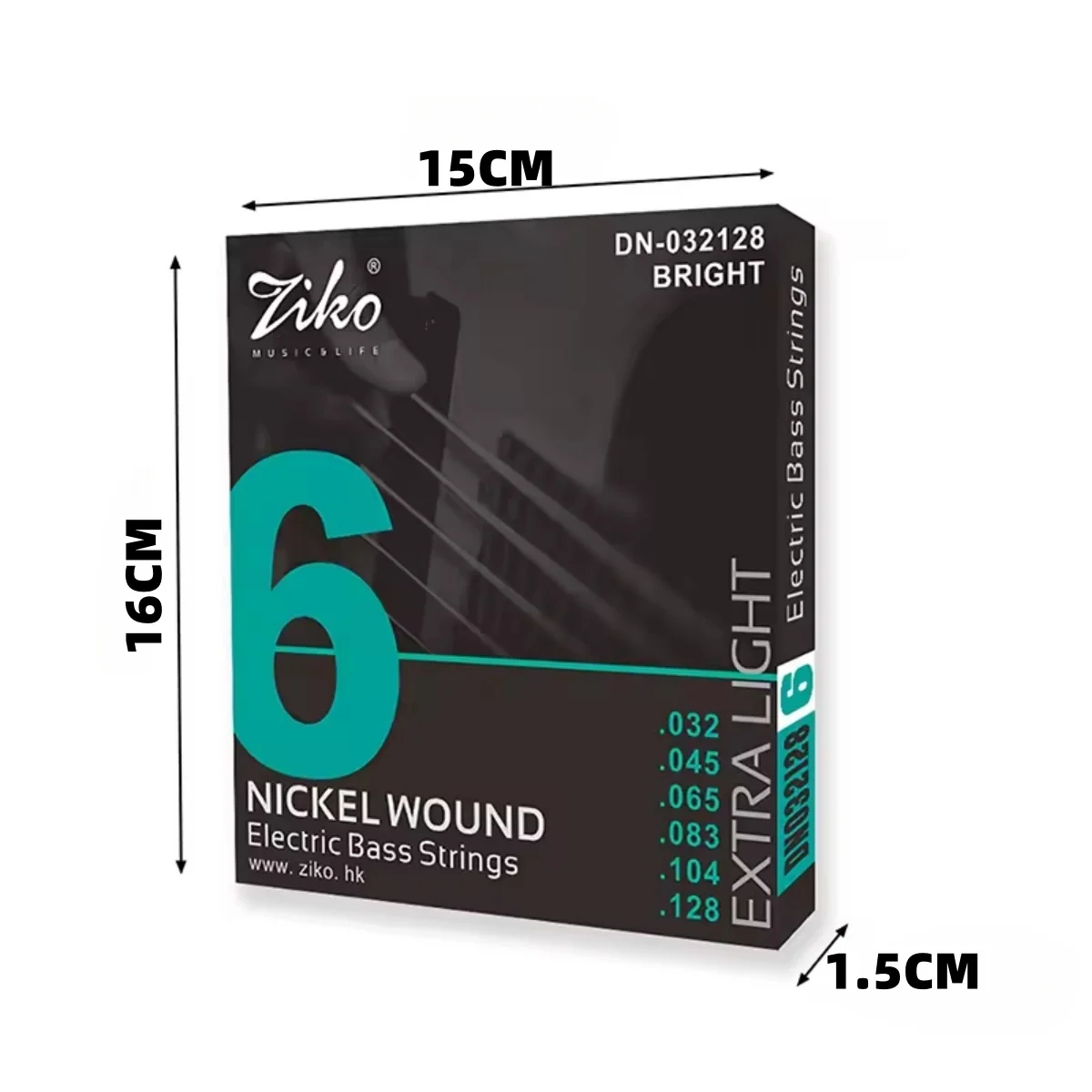 ZIKO Electric Bass Strings 4/5/6 String Bass/Hexagon Alloy Core and Nickel Wound/Guitar Bass Musical Instruments Accessories