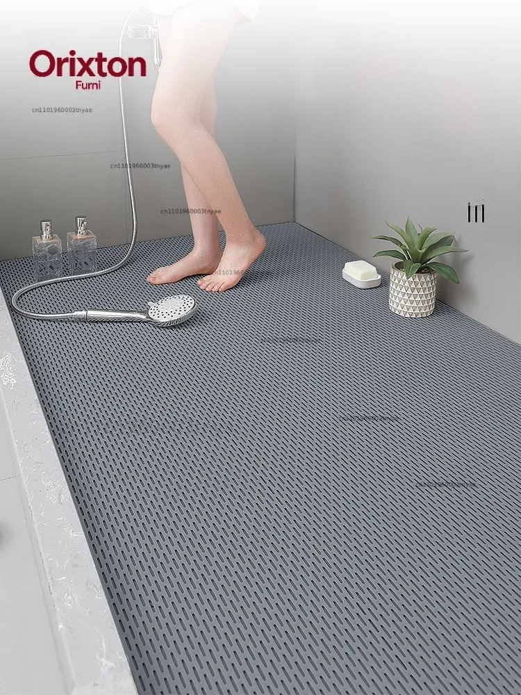 Non-Slip Bath Mat Shower Room Bathing Foot Mat Hollow out Toilet Kitchen Waterproof Carpet Home Use Simple Style No Wash