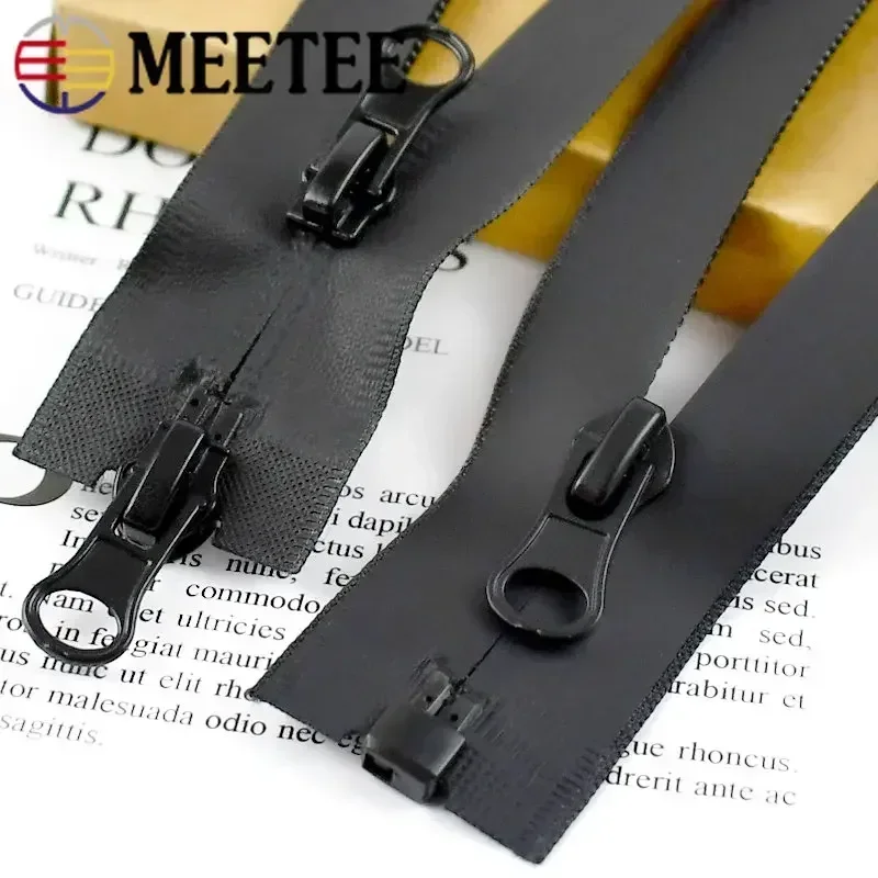 2Pcs 5# 60/70/80/100cm Waterproof Zippers For Sewing Open-End Invisible Zipper Bags Garment Zip Repair Kits DIY Accessories