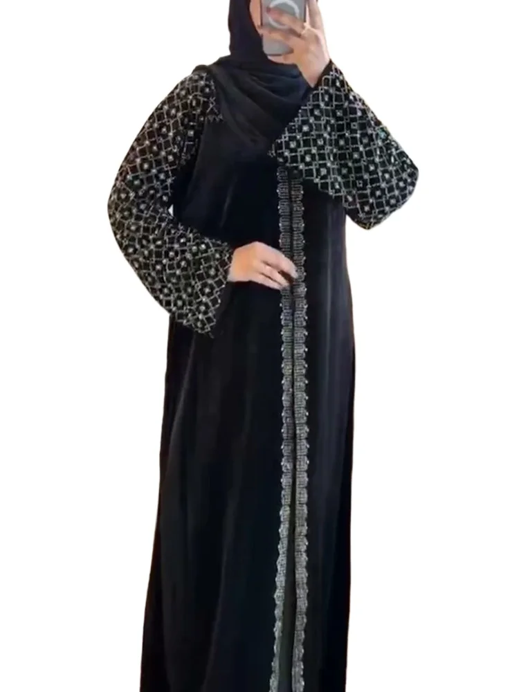 

Abayas For Women Dubai Luxury 2025 African Muslim Fashion Dress Caftan Marocain Evening Party Dresses Boubou Robe Djellaba Femme