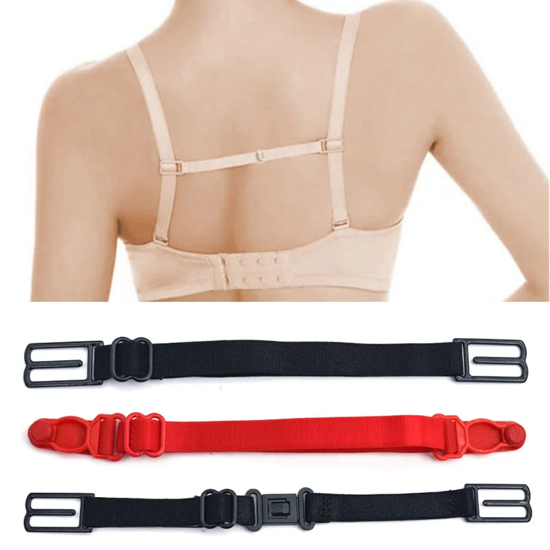 1pcs Women Anti Slip Bra Strap Double-shoulder Back Hasp Holders Buckle Belt All Match Invisible Elastic Straps Bra Extender