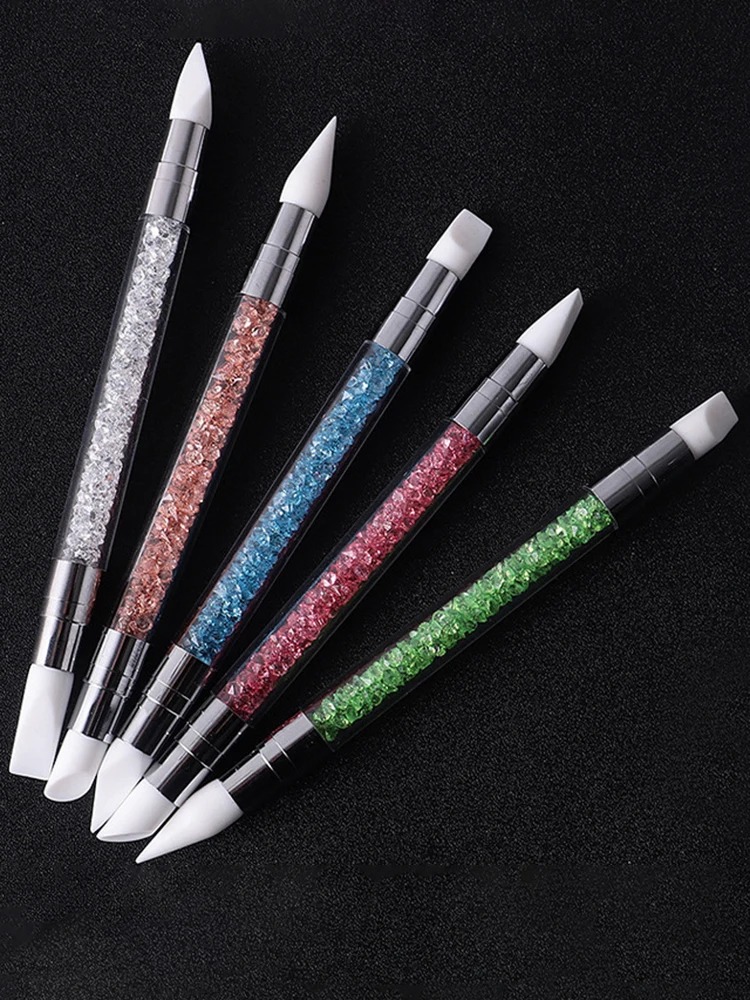 

Double headed single silicone pen construction painting brush flower pen nail DIY tool