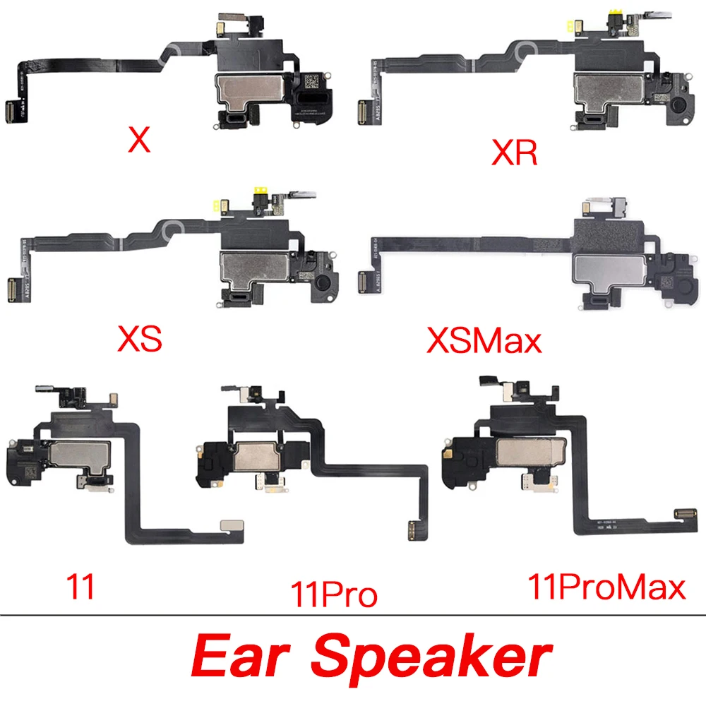 

Ear Speaker Flex Cable With Microphone For iPhone X XR XS 11 Pro Max Earpiece And Proximity Light Sensor Replacement