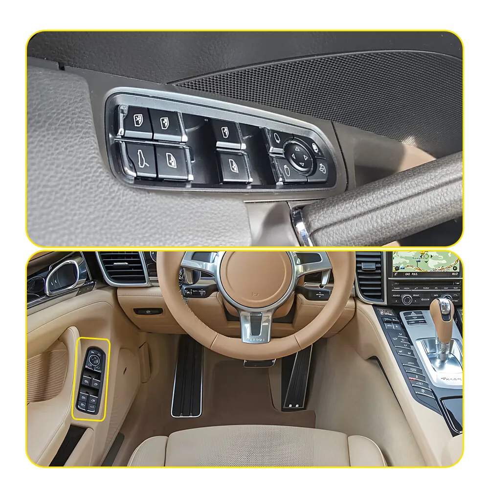 Car Front Left Electric Power Window Switch Button For Porsche Cayenne Macan Panamera 2011 2012 2013 2014 2015 2016 2017 2018