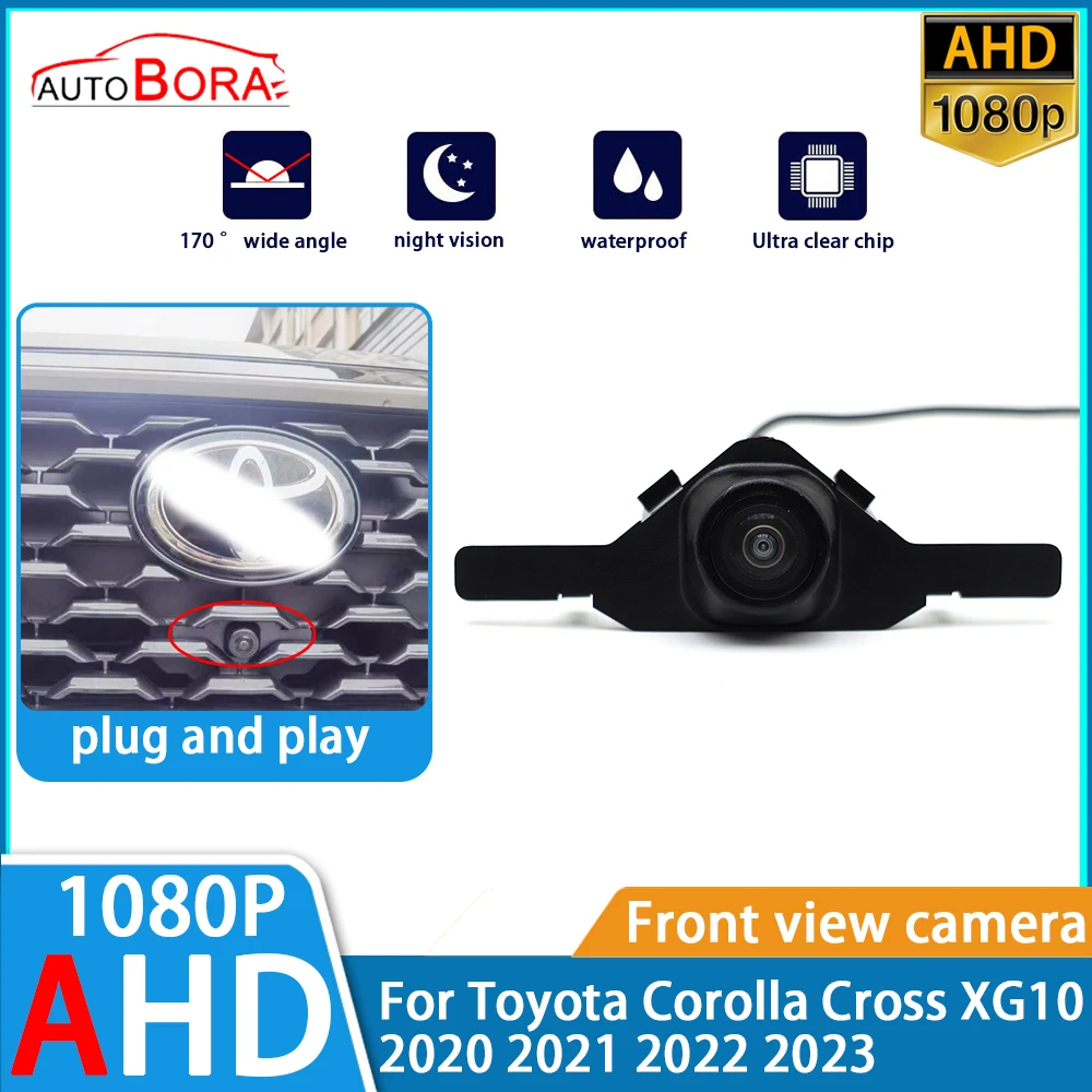 

AutoBora AHD 1080p Ultra Clear Night Vision LOGO Parking Front View Camera For Toyota Corolla Cross XG10 2020 2021 2022 2023