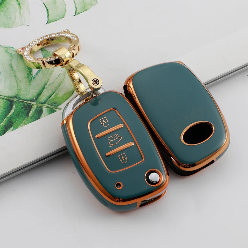 TPU Car Key Cover Case for Hyundai Tucson Creta Ix25 I10 I20 I30 Verna Mistra Elantra Santa Fe 2015-2018 Shell Protect