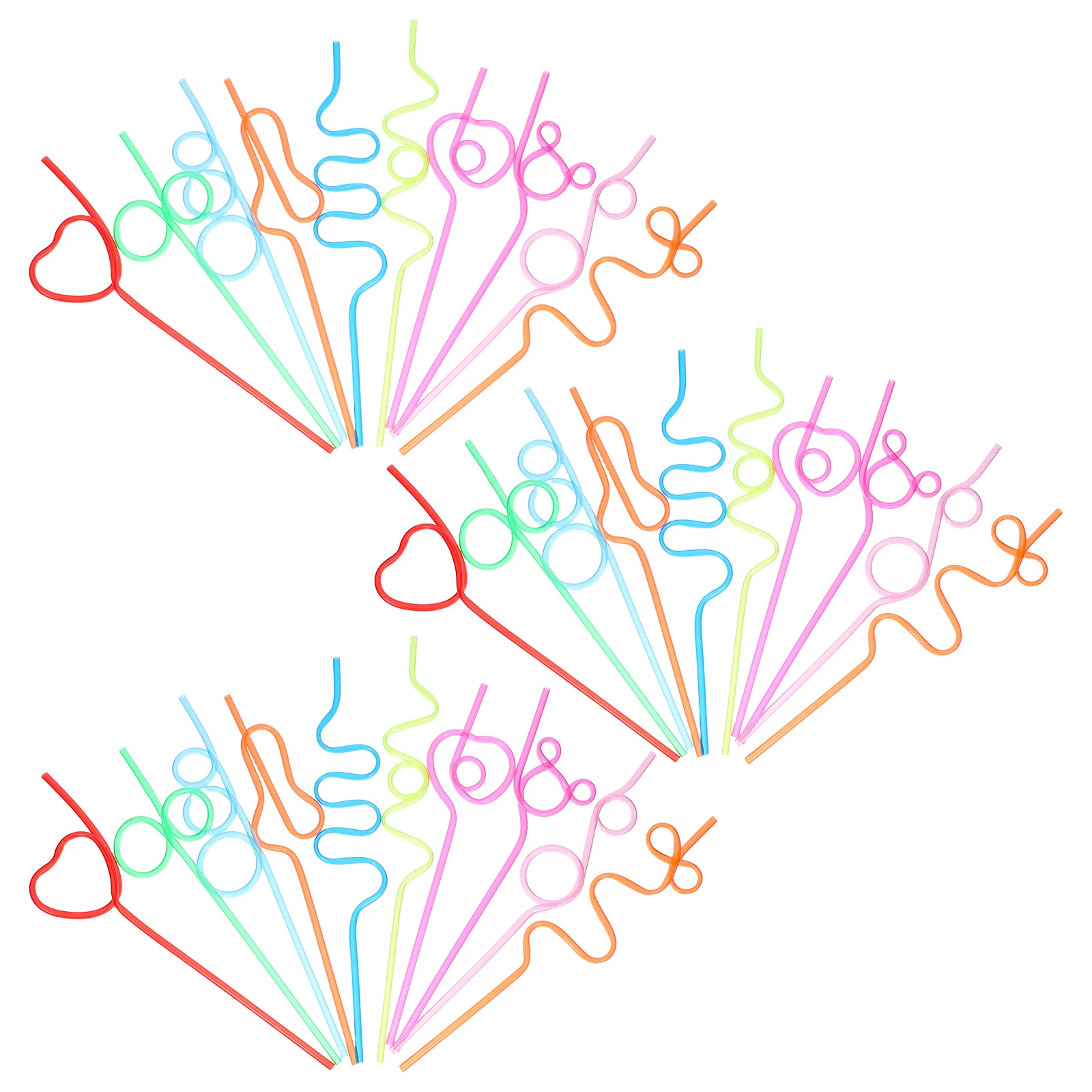 

30 Pcs Straw Set Child Party Supplies Drinking Straws Bendable Plastic Crazy for Resuable