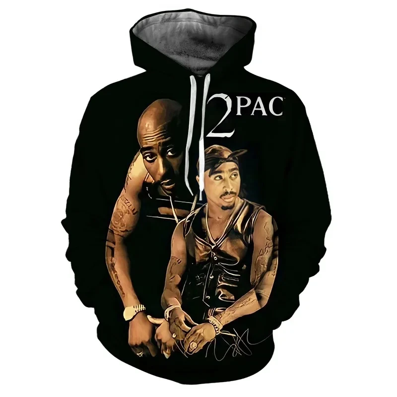 

Autumn Hip Hop Rapper Tupac 3D Print Hoodies Men Women Fashion Casual Sweatshirts Oversized Hoodie Pullovers Tracksuit Clothing
