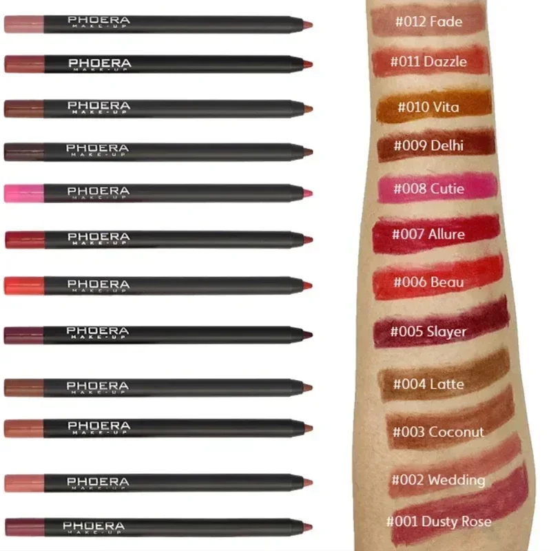 เซ็กซี่สีแดง Lip liner ดินสอ Matte ลิปสติกปากกา Long Lasting Waterproof Lips Contour แต่งหน้าริมฝีปาก Smooth Nude Lipliner ปากกาเครื่องสําอาง