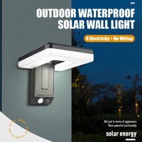 Solar Light 120° Foldable LED Outdoor Wall Lamp 3 Modes With Motion Sensor Remote Control Street Light Garden Decoration Lamp