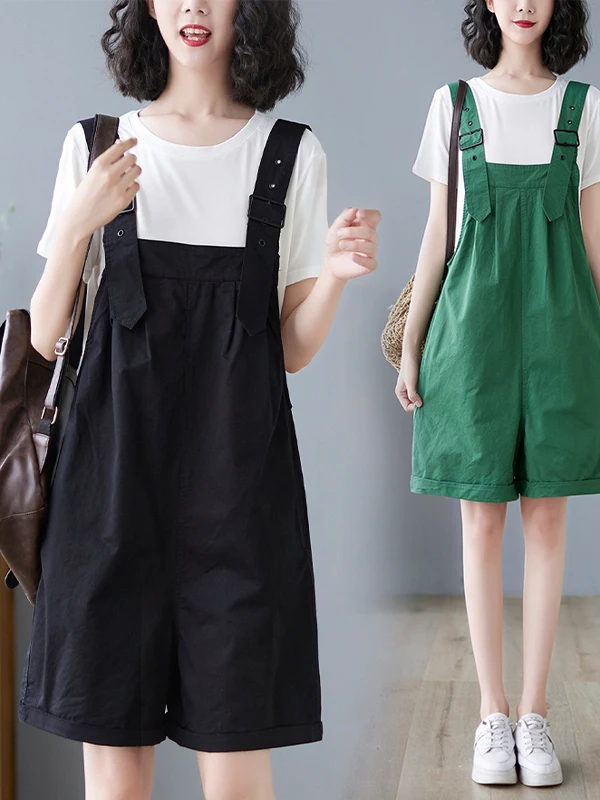 

Повседневные рабочие комбинезоны для женщин: летние, больших размеров, с широкими штанинами, скрывающие живот, цельные, для полных женщин, стройнящие, на бретелях