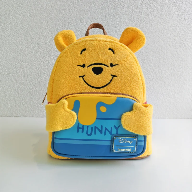 Disney Loungefly Winnie The Pooh Cartoon Embroidery Summer Travel Backpack Double Shoulder Backpack Computer Storage Bag Gift