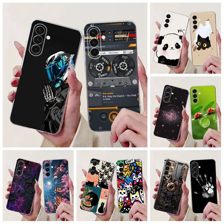 For Samsung Galaxy A36 5G Case A26 A56 2024 Cover Cool Machine Cartoon Soft Silicone Protector Case on Samsung A 36 A366B Bumper