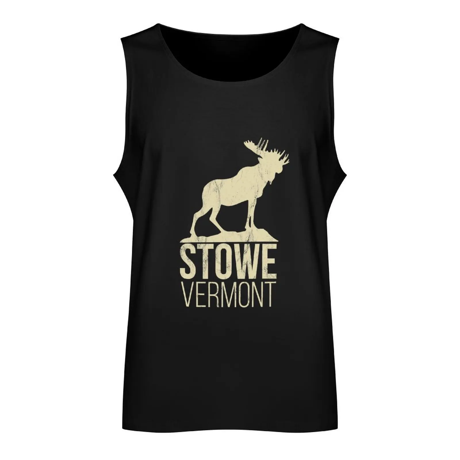 Stowe Vermont - Moose Tank Top mens designer clothes t shirt vest for men