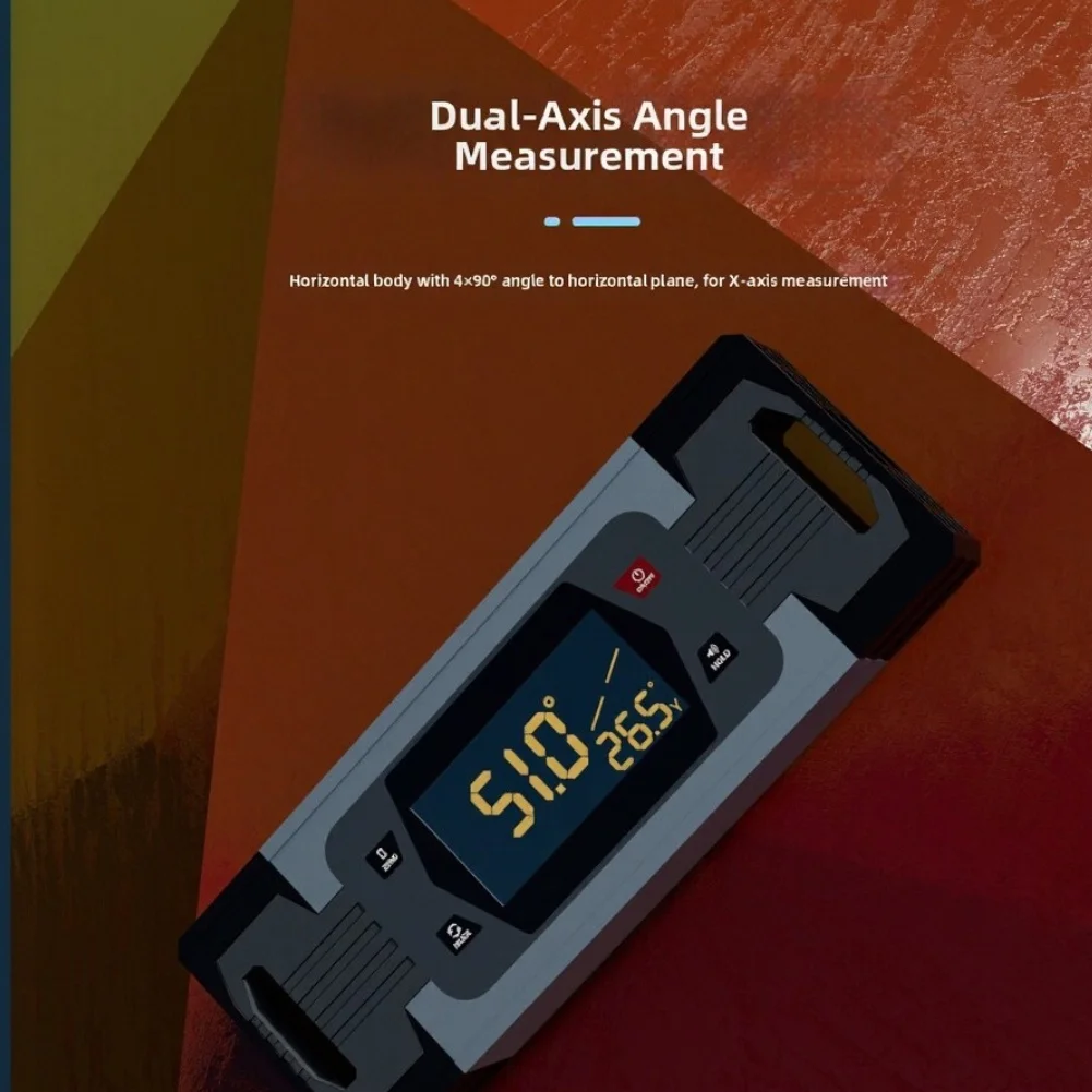 Digital Dual-Axis Level With Touchscreen Operation Display Tilt Box With Integrated Buzzer For Accurate Alignment Measurement
