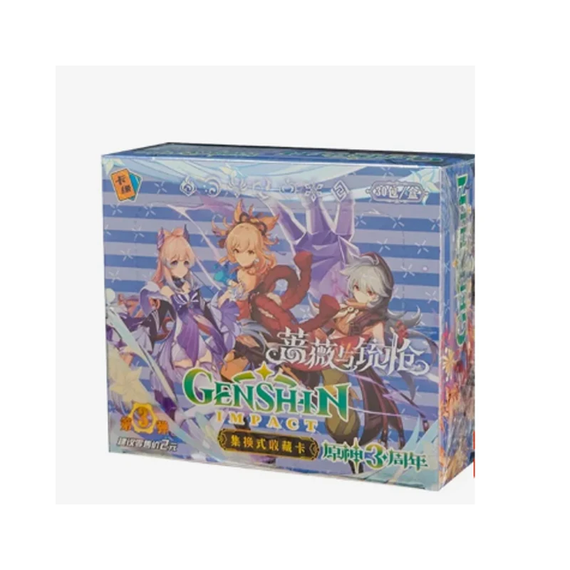 

Новая коллекционная карточная игра Genshin Impact 2024: Бустер-бокс SR/SSR, настольный подарок, детские игрушки для всей семьи