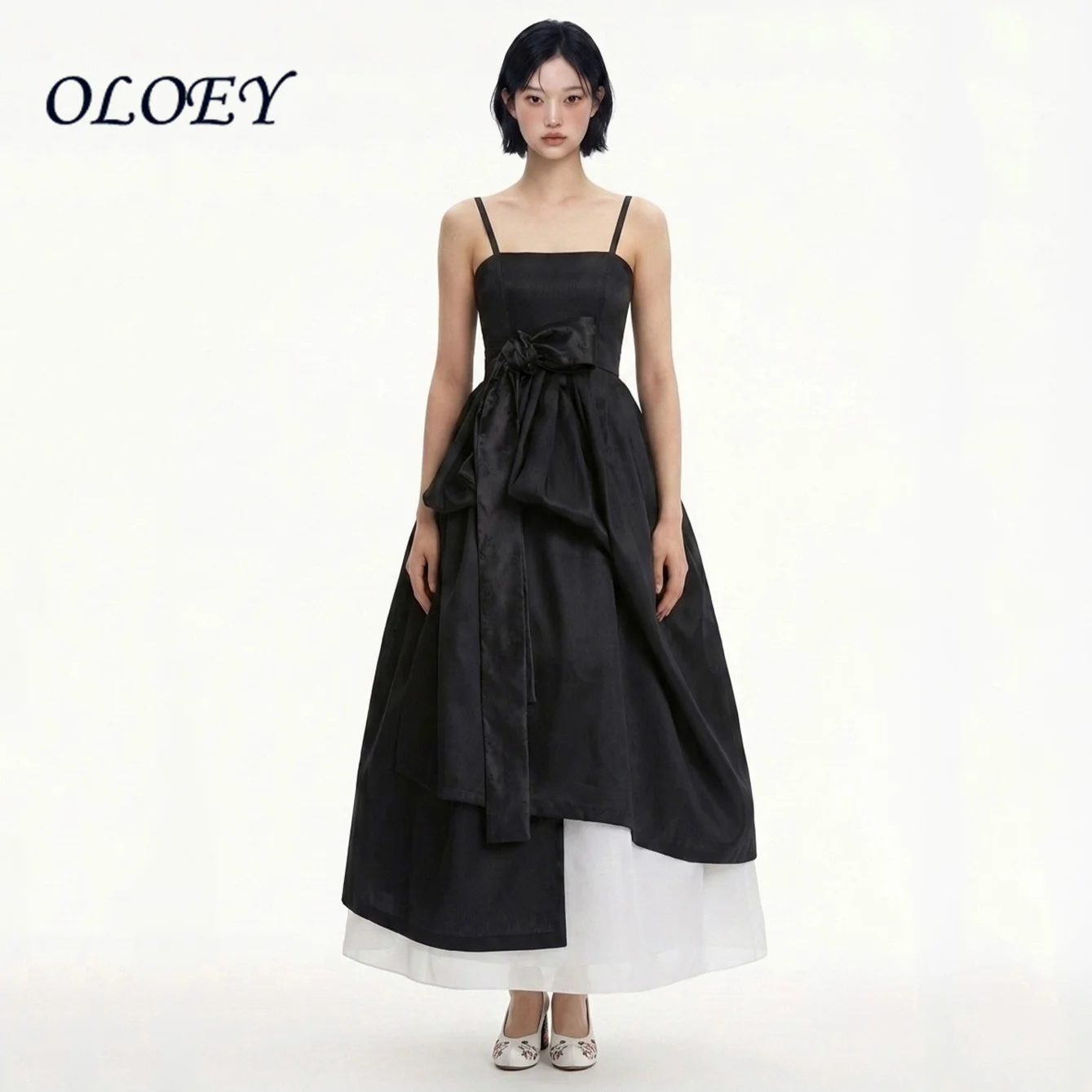 OLOEY 2026 한국인 리뷰 많은 웨딩드레스 Spaghetti Strap Korea Ankle-Length Outdoor Snapshot Dresses Customized ドレスです