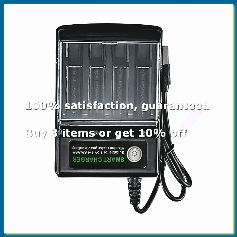4 Slots Smart USB Battery Charger for Rechargeable Battery AA AAA AAAA 1.5V Alkaline 14500 10440 16340 10440 3.2V Charge-DTB3