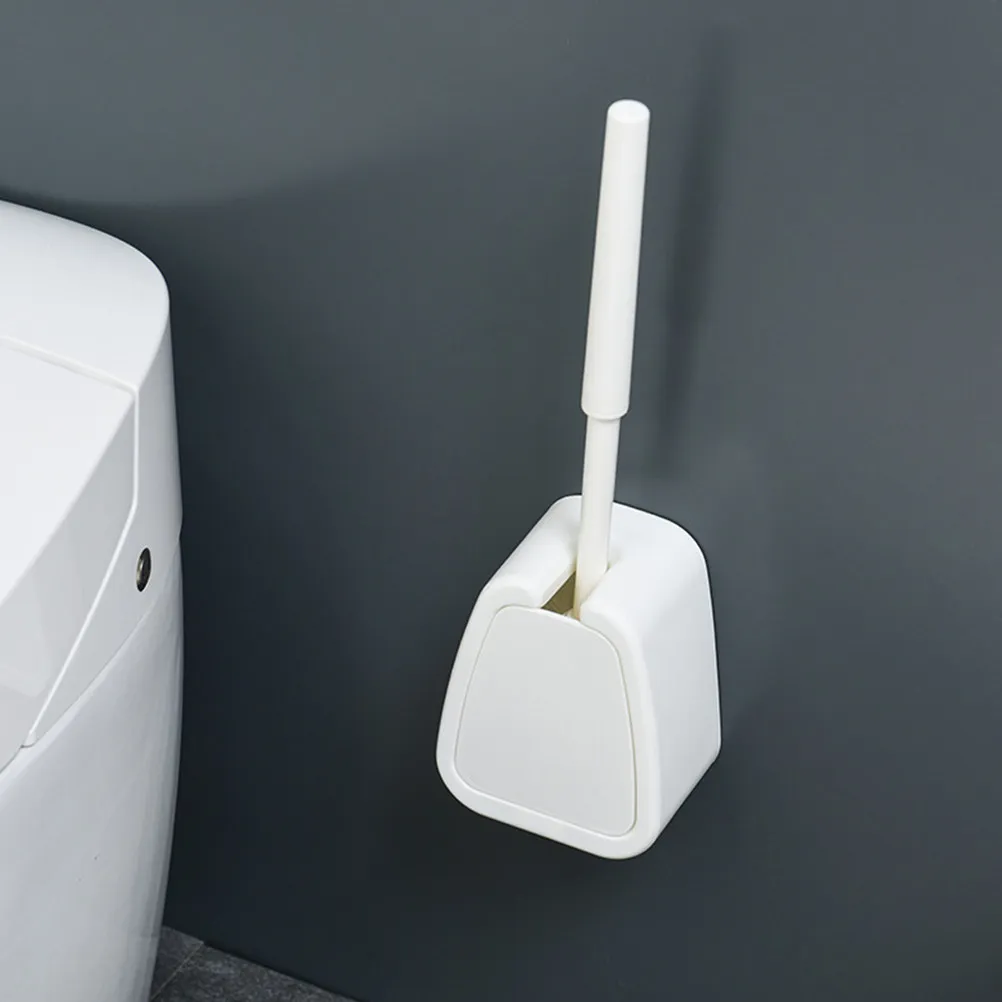 Automatic Opening Base Toilet Brush Long Handle Plastic Cleaning Brush for Bathroom Grooves and Corners Wc Cleaning Tool Home