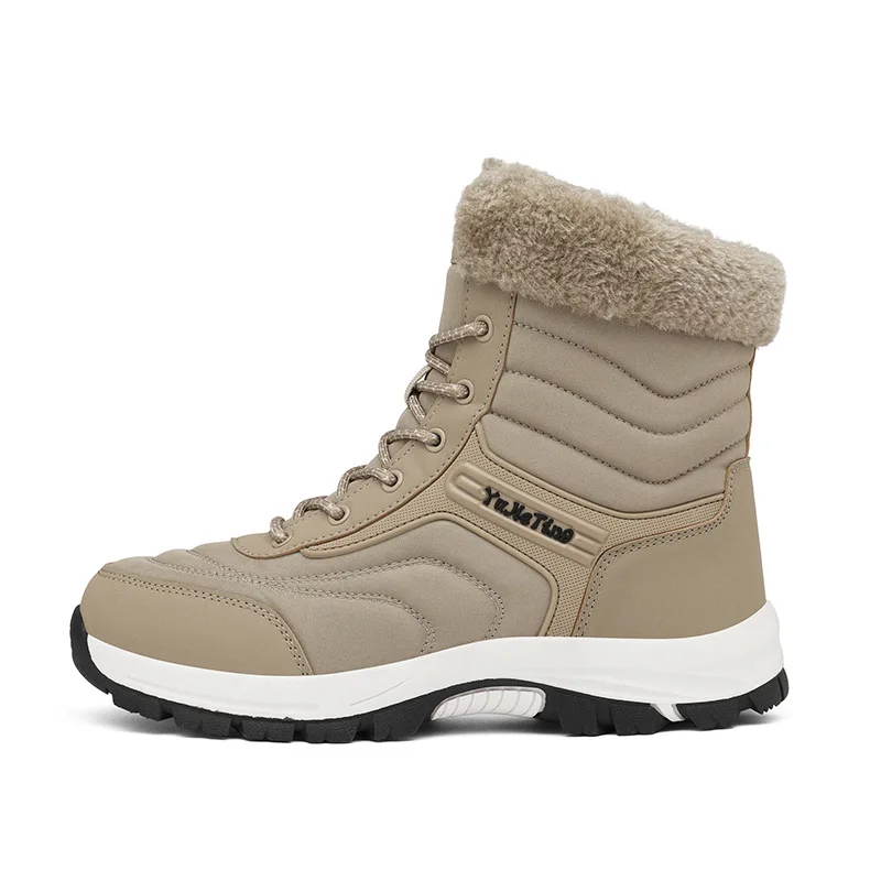 Snow boots men's winter warm boots men's and women's velvet cotton shoes warm men's boots mid top high top shoes