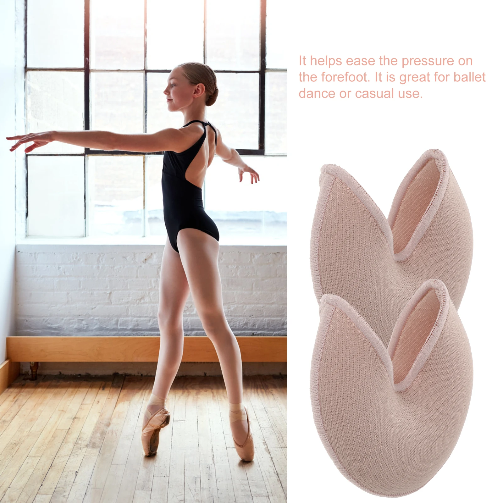 

Protective Toe Cover Foot Covers Ballet Pads Soft Inserts Shoes Protector Beige Dance Socks Flexibility Forefoot Relief Suitable
