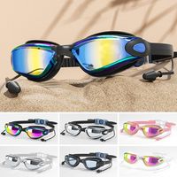 Creative HD Summer Swimming Goggles Waterproof Silicone Swim Eyewear Anti Fog Adjustable Diving Swim Glasses Men Women