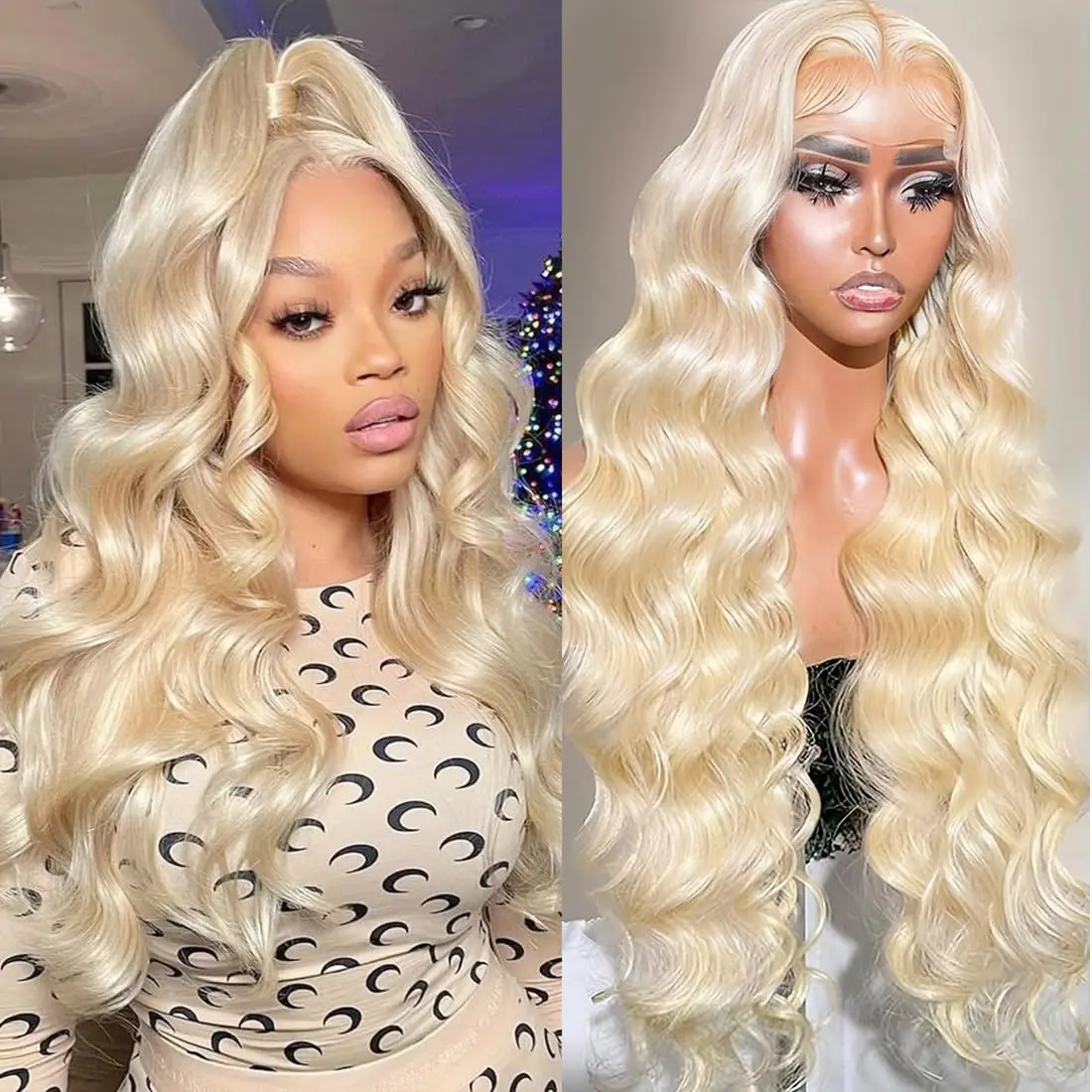 

200 250 Density Transparent HD Human Hair Wig Blonde 613 Body Wave 13x4 Pre Plucked Lace Front 13x6 Brazilian Lace Frontal Wigs