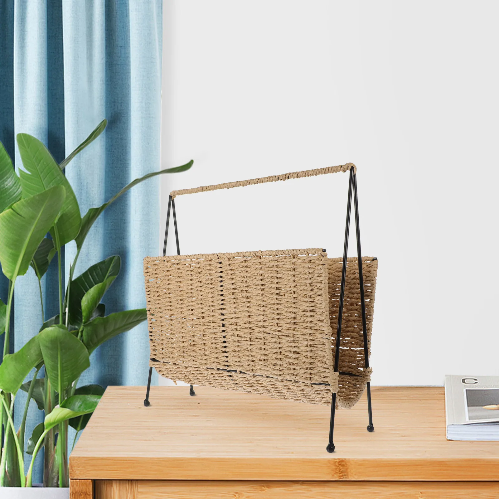

Woven Storage Basket Snack Holder Home Office Supplies Japanese Style Food Decor Multi functional ganizer Storage Bin