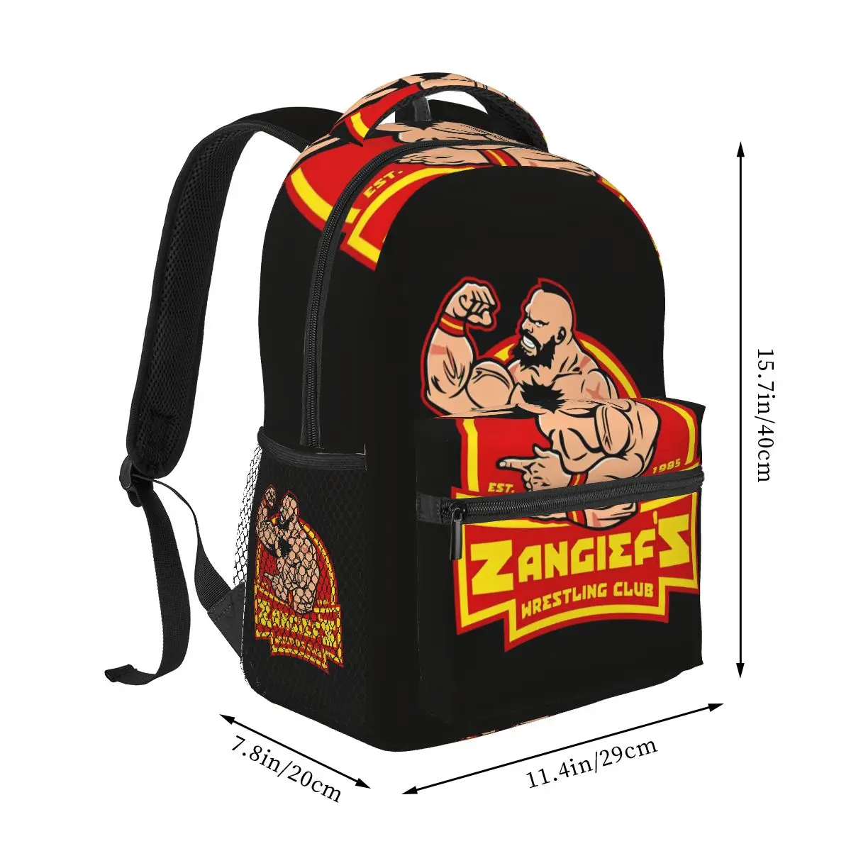 Street Fighter Zangiefs Wrestling Club Backpacks Boys Girls Bookbag Students School Bags Cartoon Kids Rucksack Shoulder Bag