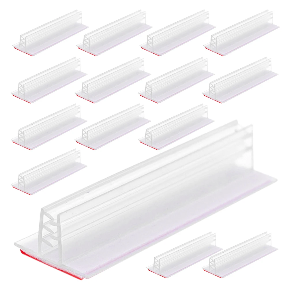 

15pcs Ad Folder Holders Place Card Base Photos Stand Desk Tags Display Poster Board Sign Holder Sneeze Guard Desk Name Tags