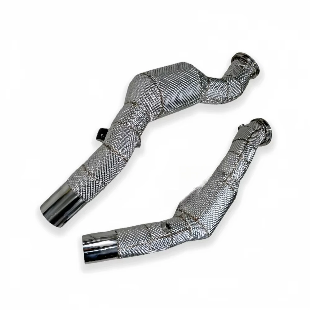 Exhaust Downpipe for  Quattroporte 3.8T 2013-2016 Exhaust Pipe Catalytic Converter with Heat Shield Auto Parts