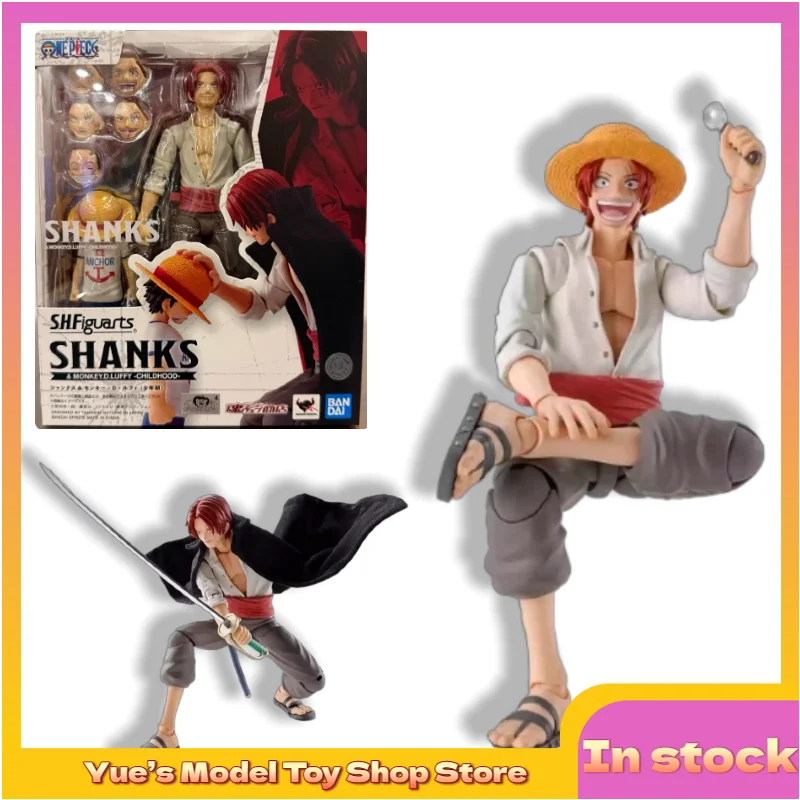 

【In Stock】Bandai PB SHF One Piece Red Haired Shanks Luffy Boyhood Action Figure Doll Anime Model Toy Collection Gift