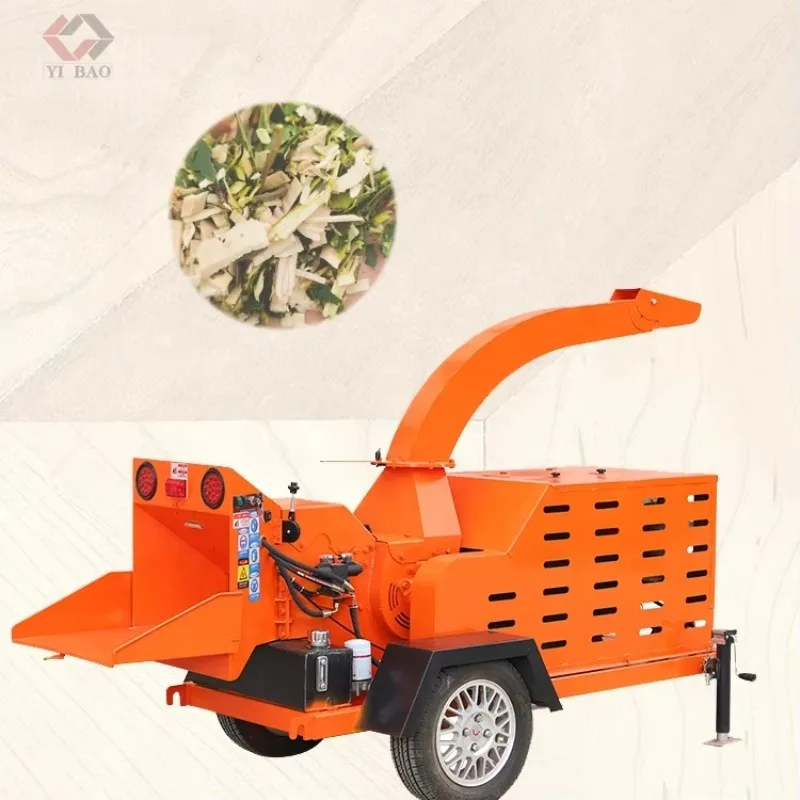 Customized 40hp Mobile Home Used Garden Shredder Wood Tree Branch Crusher Wood Branch Shredder Lea Chipper Cutting Machine Wood