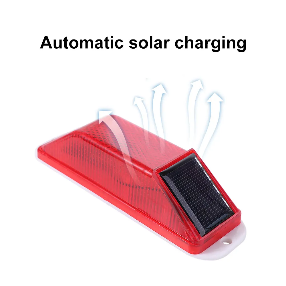 

2pcs Solar Powered Car Side Marker Light Rechargeable LED Car Emergency Light Safety Sign Waterproof Construction Obstacle Light