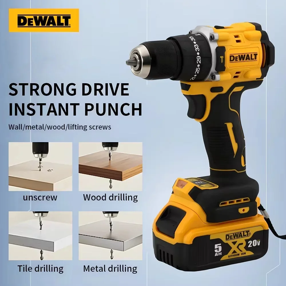 Dewalt DCD800 2000 RPM Accuklopboormachine 1/2 Inch Borstelloze Elektrische Schroevendraaier Lithium Elektrisch Gereedschap Voor Dewalt 20 V Batterij