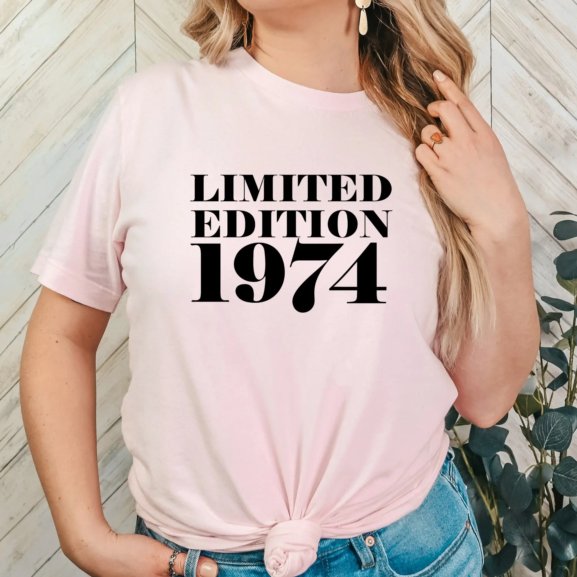 

50Th Birthday T Shirt Limited Edition 1974 For Women Happy Men