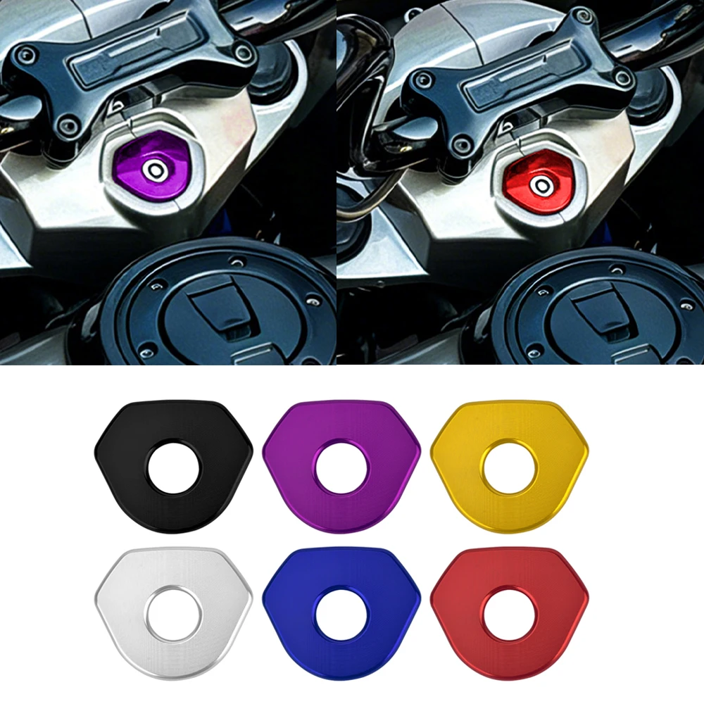 

Motorcycle Fork Lock Cover Aluminum Ignition Switch Decoration Cover For Harley Touring Road King Stree Electra Glide 2023.5-UP