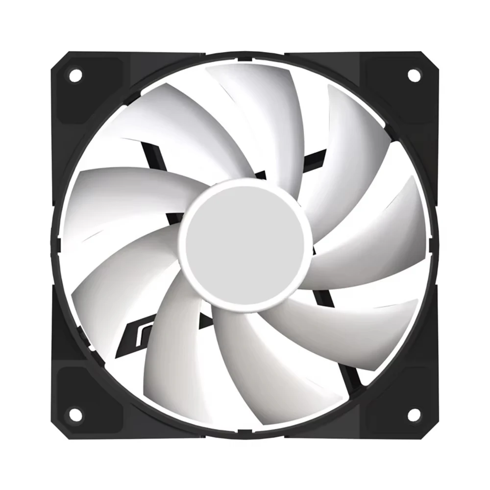 COOLCIRC 120mm RGB LED 12V PWM 4Pin 1100RPM Silent Cooling Fan for PC Case Water Cooling Gaming with Series Connectable Big Plug