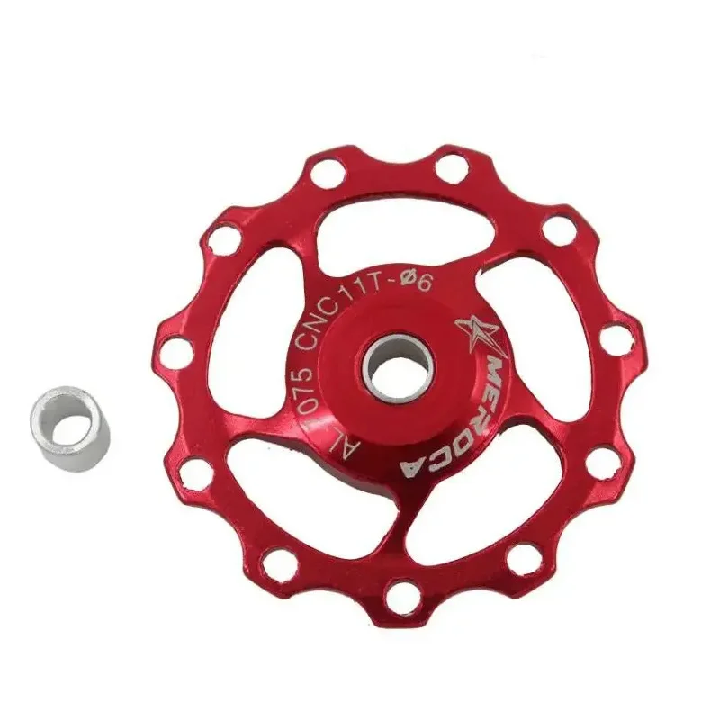 MEROCA Mountain bike road bike 11T 13T aluminum Jockey Wheel Rear Derailleur Pulley metal bearing guide pulley bearing