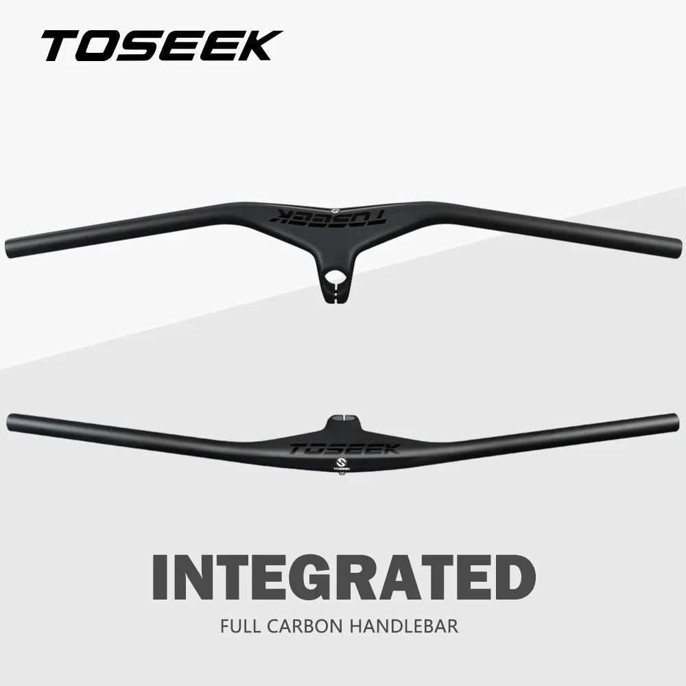 

TOSEEK Carbon Mtb Handlebars 28.6mm-17Degree Bicycle Integrated Handlebar 640/660/680/700/720/760/780mm Mountain Bike Handlebar