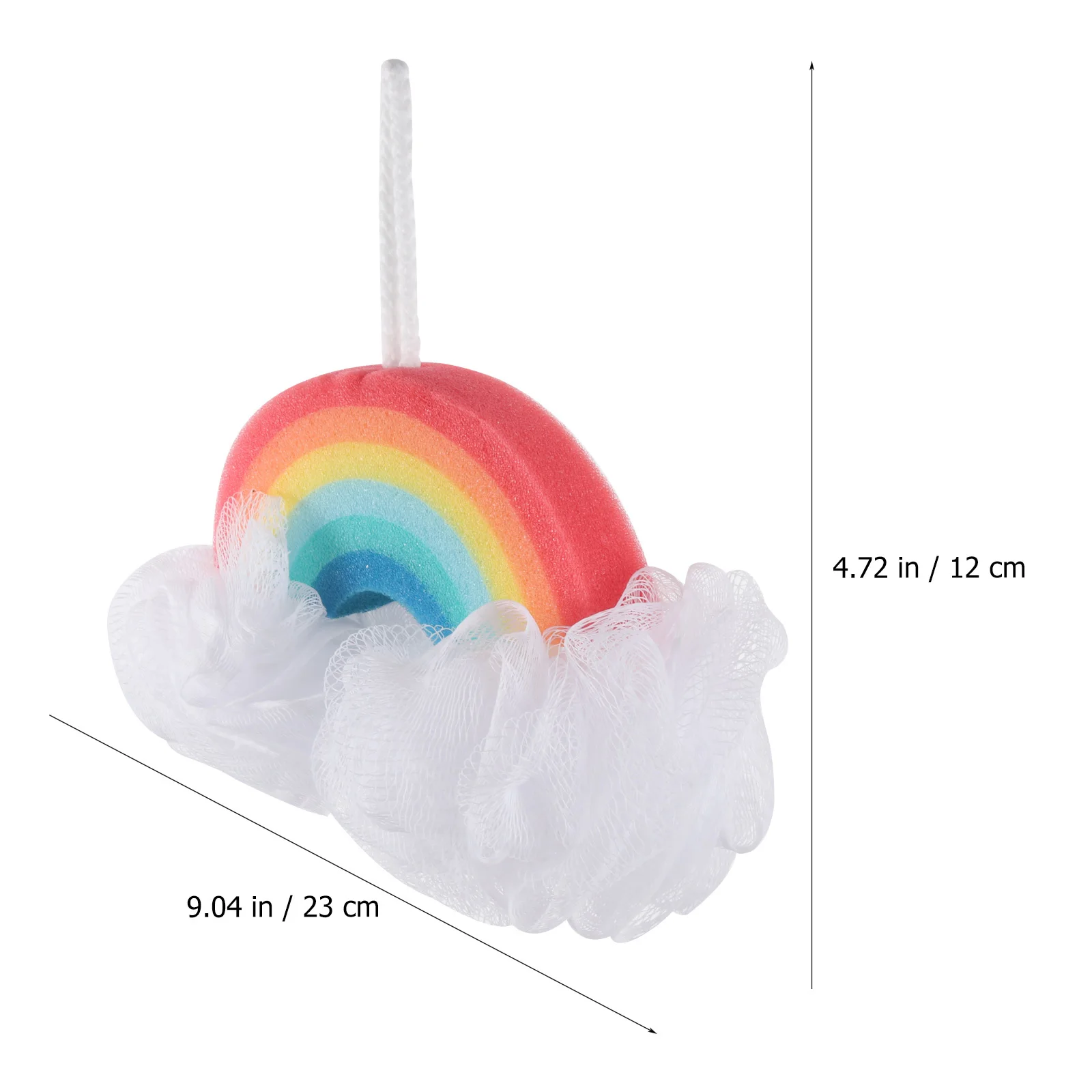 2 قطعة الاطفال حمام الإسفنج قوس قزح التقشير دش الإسفنج لينة الجسم الغسيل للأطفال الاستحمام متعة أدوات الاستحمام الإسفنج #2