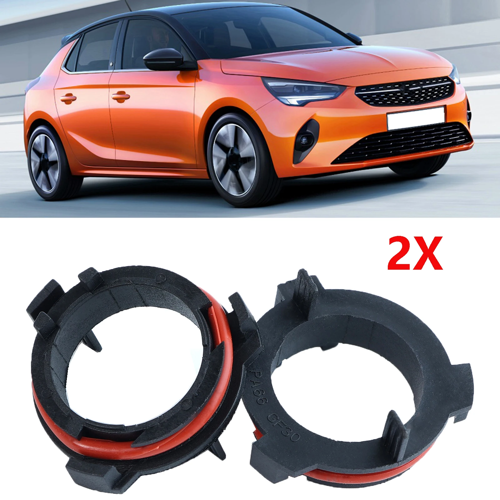 2Pcs For Opel Grandland X Vivaro Meriva Combo Adam H7 Car LED Headlight Bulb Base Adapter Retainer Headlamp Socket Holder Clip