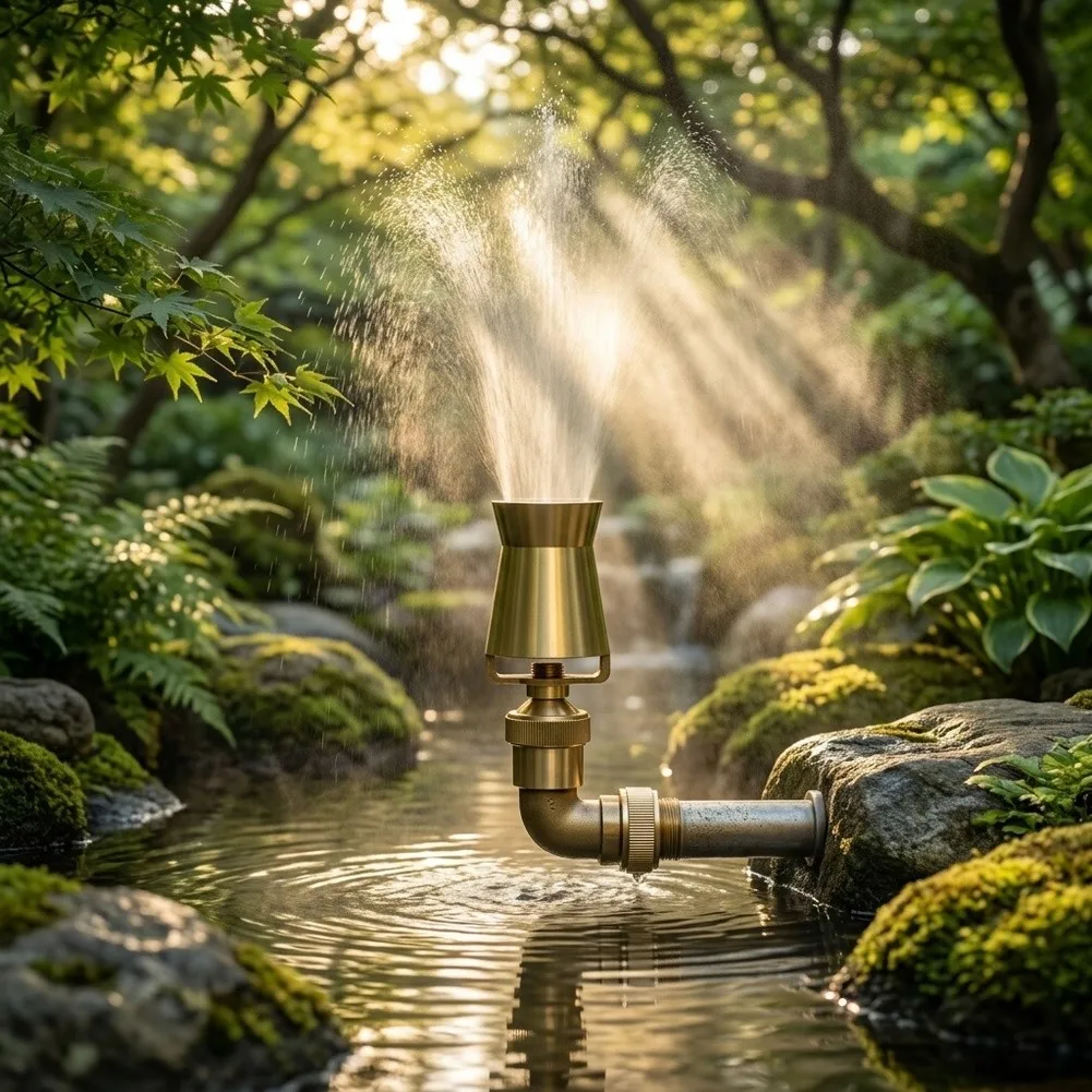 Precision Cast Brass Nozzle for Landscape Fountains (DN25) Thread for Reliable Performance Under 40 to 200 Kpa Pressure