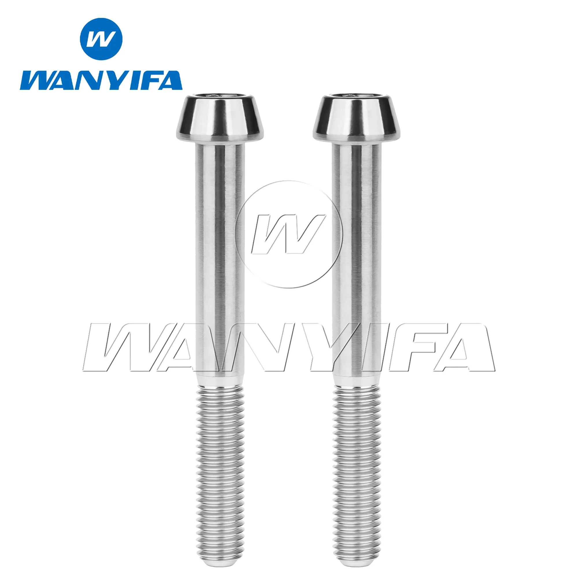 Wanyifa Titanium Ti M10x70mm 1.5 1.25mm Pitch Taper Head Bolt for Motorcycle Caliper 2pcs