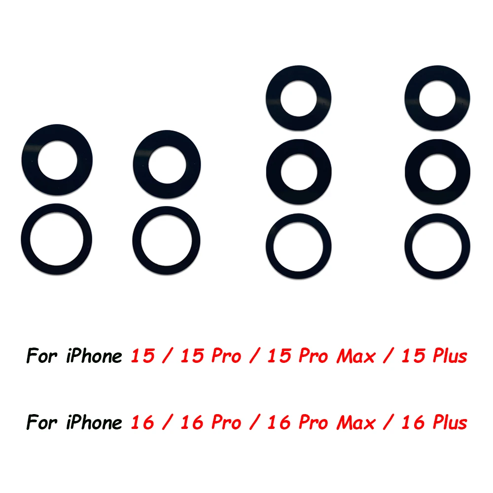 NEW Replacement Camera Glass Lens For IPhone 15 Plus 16 15 Pro Max 16 Pro Back Rear Camera Glass Lens With Ahesive Sticker