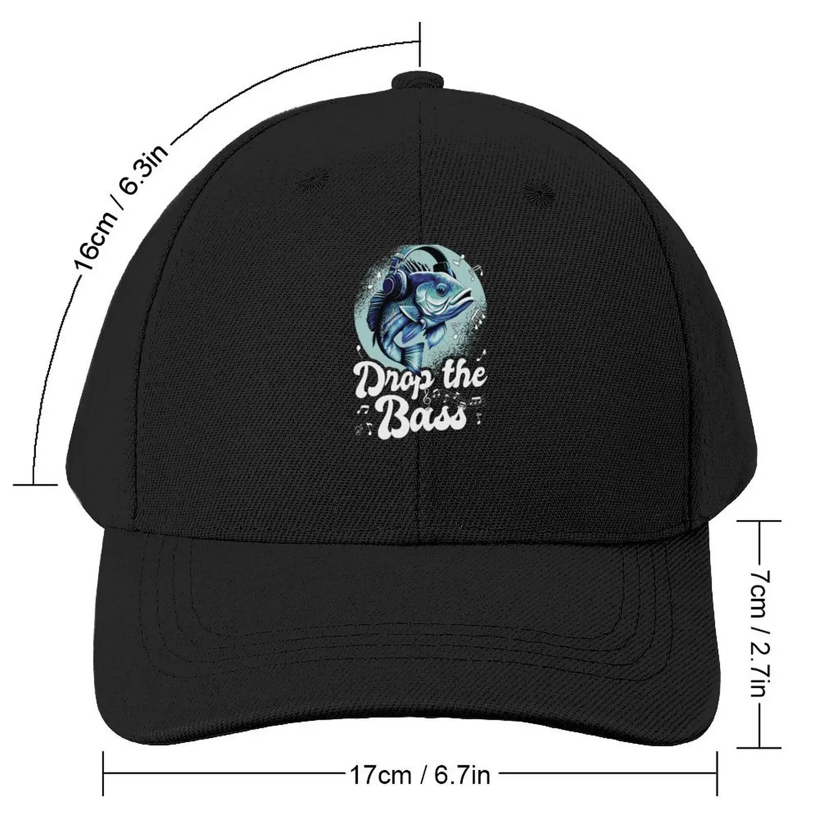 Drop The Bass - Bass With Headphones Baseball Cap beach hat fishing hat Women's Hats For The Sun Men's