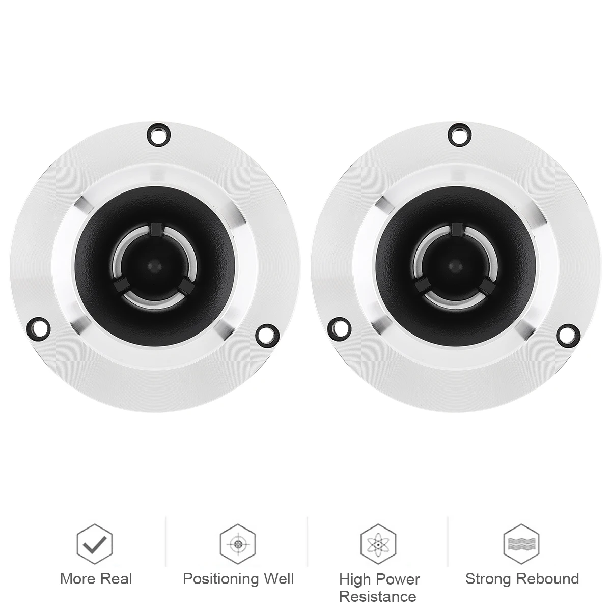 

2pcs 4Inch 1500W Titanium Bullet Tweeter with Capacitor Modified Vehicle Tweeter Sound Auto Music Stereo Loud Car Speakers